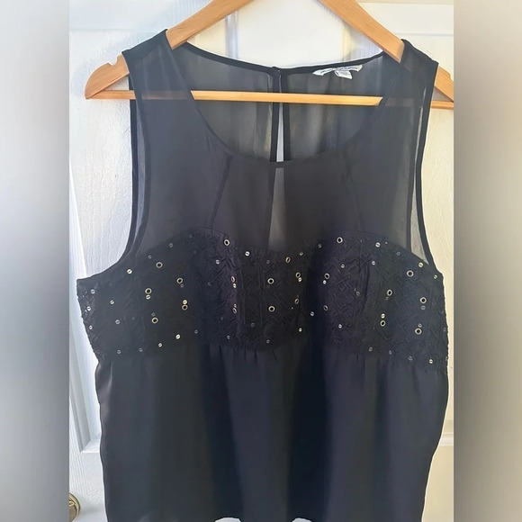 American Eagle Black Sleeveless Top Size XL - Picture 2 of 8